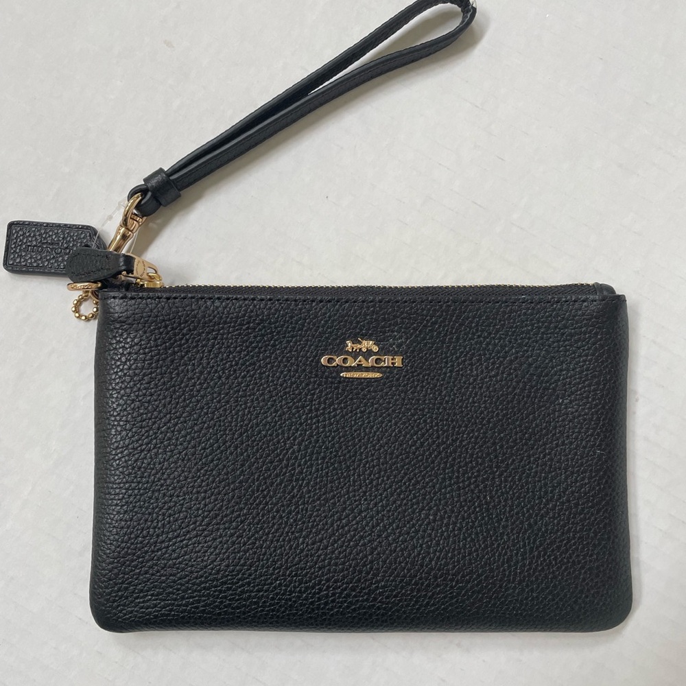 Coach Black Wristlet Bag, NWOT